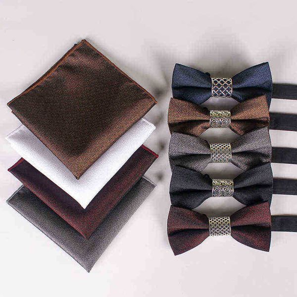 

fashion slim handkerchief bow tie set red wine slim frosted hanky men bow tie men business wedding butterfly gift set j220816, Blue;white