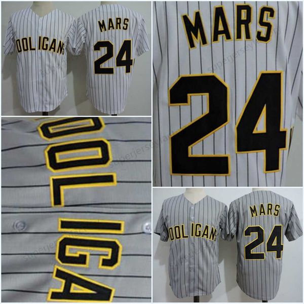 

bruno mars 24k hooligans baseball jersey gray pinstripe white stitched doo-wops singers bruno mars 24k magic button bet awards jers, Black