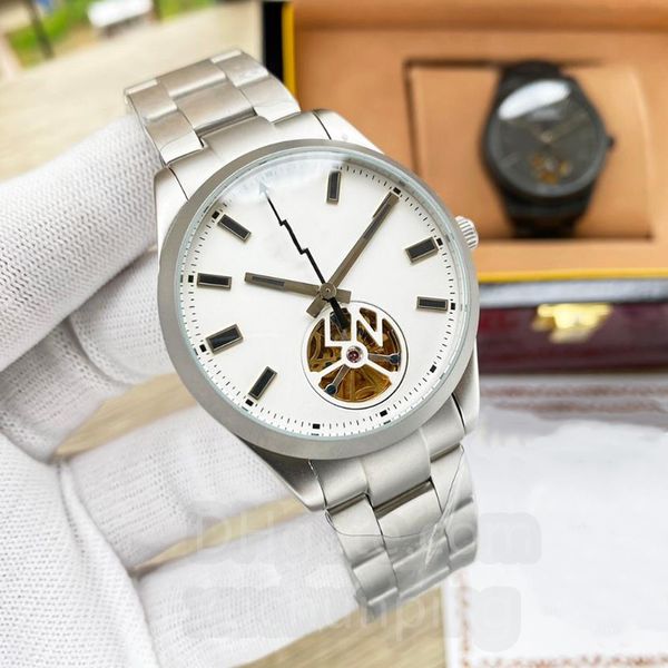 

new men's luxury watches stainless steel business machinery limited edition 2022 waterproof men's watch relojes hombre, Slivery;brown