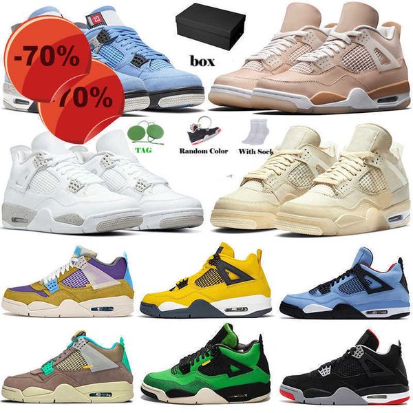 

with box original jumpman sail 4 shimmer men basketball shoes 4s university blue starfish taupe haze purple cactus jack iv bred what the
