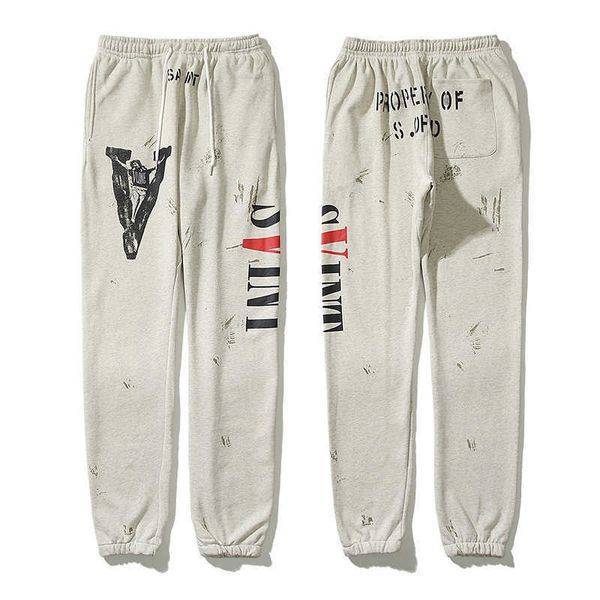 

men's hoodies & saint michael sweet pants letter sweat casual, Black