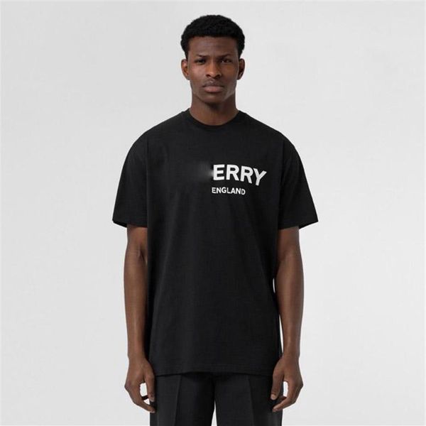

2021 summer lois vitn men's t-shirt imitates paint printing fashion short-sleeved high-quality men and women hip-hop t-shirt2397, Black;brown