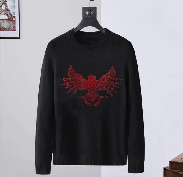 

wholesale men winter clothes men's gifts designer rhinestone sweaters, White;black