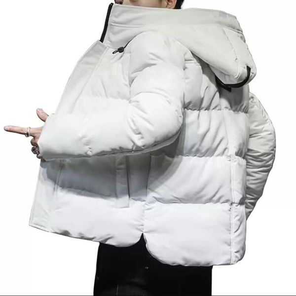 

winter men leisure jassen chaquetas parka white duck outerwear hooded keep warm down jacket manteau fashion classic coat xs-3xl, Black