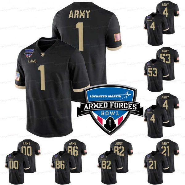

jersey custom knights army black 2021 armed forces bowl champions ncaa football jabari laws tyrell robinson arik smith cole talley tyhier