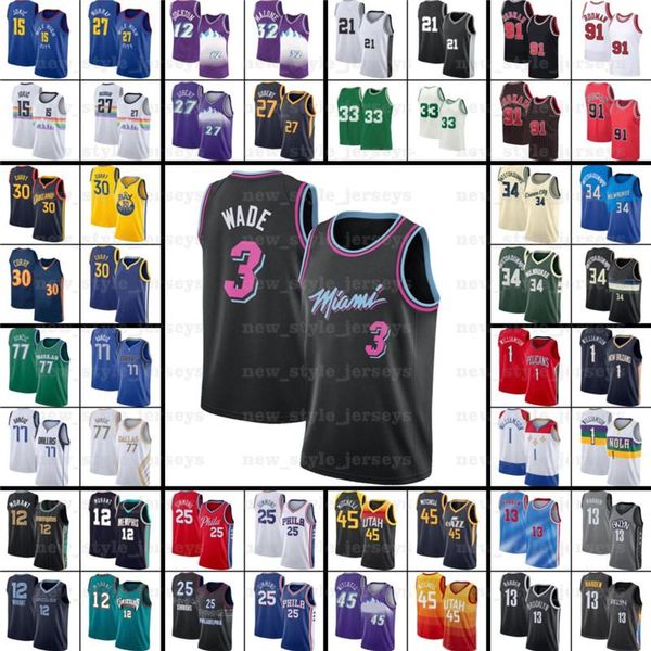 

college wearskevin 7 durant kyrie harden irving luka basketball jerseys giannis westbrook doncic joel dwyane lillard embiid antetokounmpo pi, Black