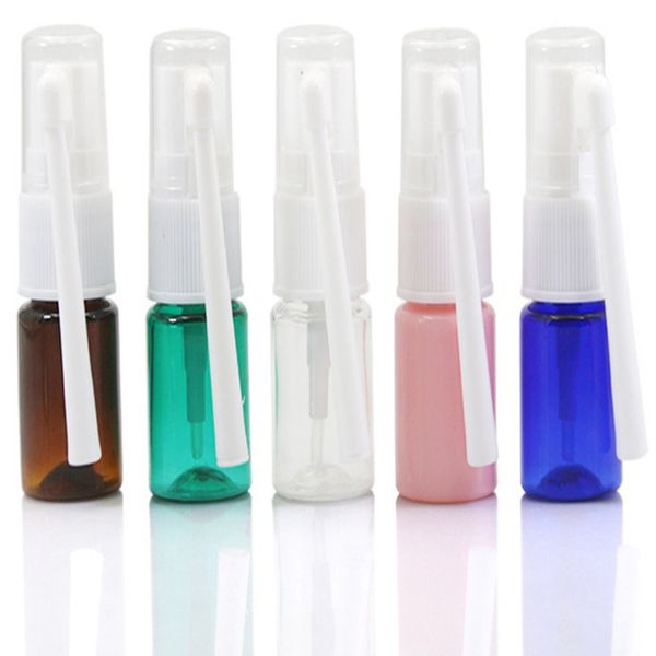 

500pcs/lot 5ml empty plastic nasal spray bottles pump sprayer mist nose spray refillable bottle