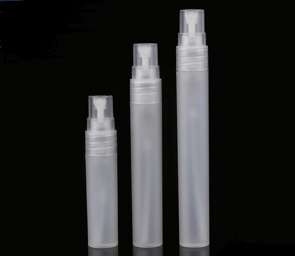 

travel frosted plastic spray perfume bottles atomizers fine mist cosmetic containers 5ml 10ml pen style spray bottle sn735
