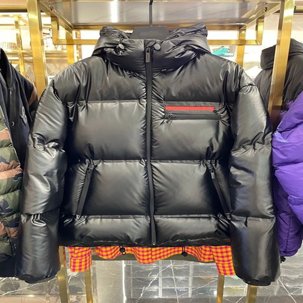 

mens down jackets stylist coat parka classic puffer jacket hooded thick downs coats womens feather windproof outerwear women designer clothi, Black