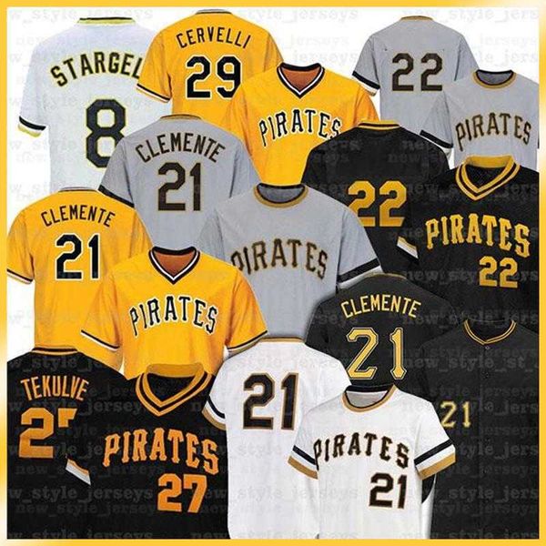 

baseball 21 roberto clemente 27 kent tekulve 29 francisco cervelli 8 willie stargell 6 starling marte collection mesh baseball jerseys a7, Blue;black