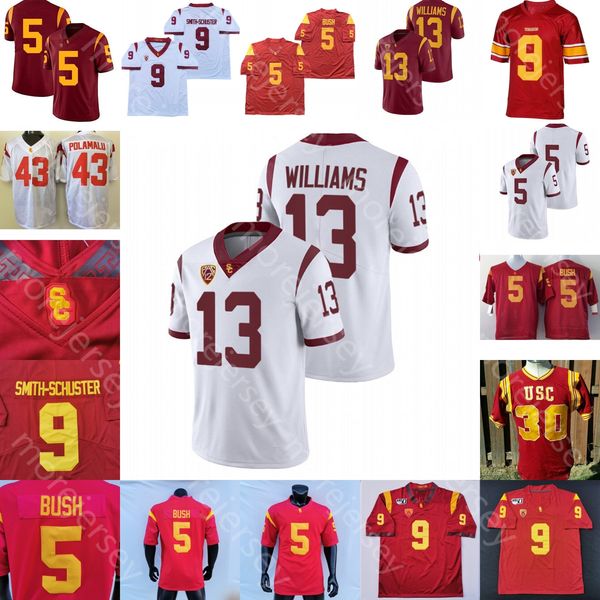 

usc trojans southern california football jersey ncaa college reggie bush troy polamalu caleb williams addison dye jones tuipulotu mario max, Black;red