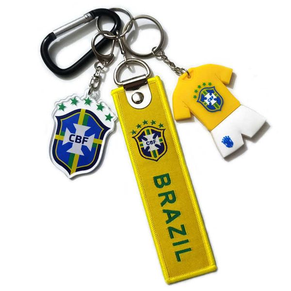 

keychain sport football team italy france spain brazil portugal argentina netherlands national team logo jersey acrylic woven pvc car key ch, Silver