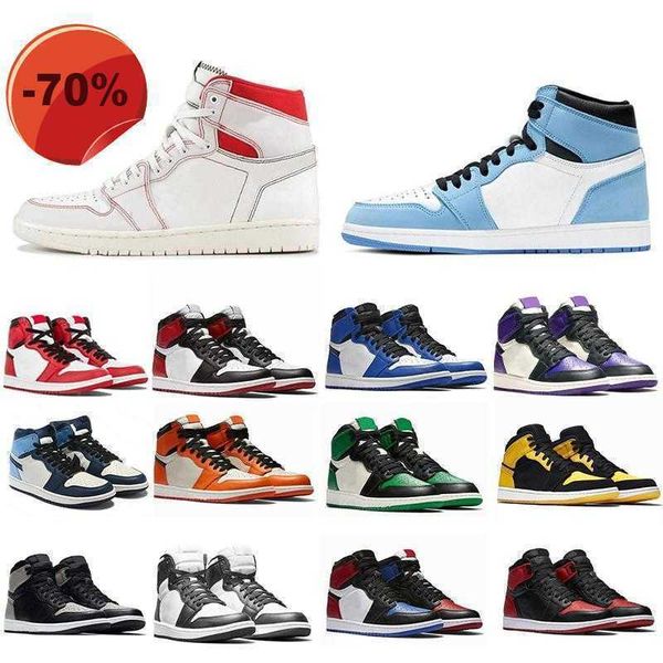 

basketball shoes outdoor sports trainers sneakers university blue high dark white lucky green jumpman 1 1s mens women mocha chicago obsidian