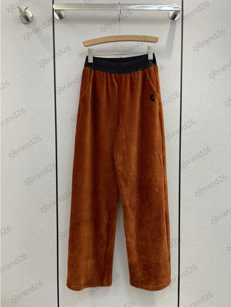 

womens pants loose version modified leg type wide leg letter jacquard pockets lazy style high waist trouser simple designer women clothing 3, Black;white