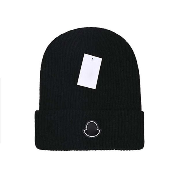 

Knitted Hat Black Mark Beanie Cap Designer Skull Caps for Man Woman Winter Hats 8 Color, C4
