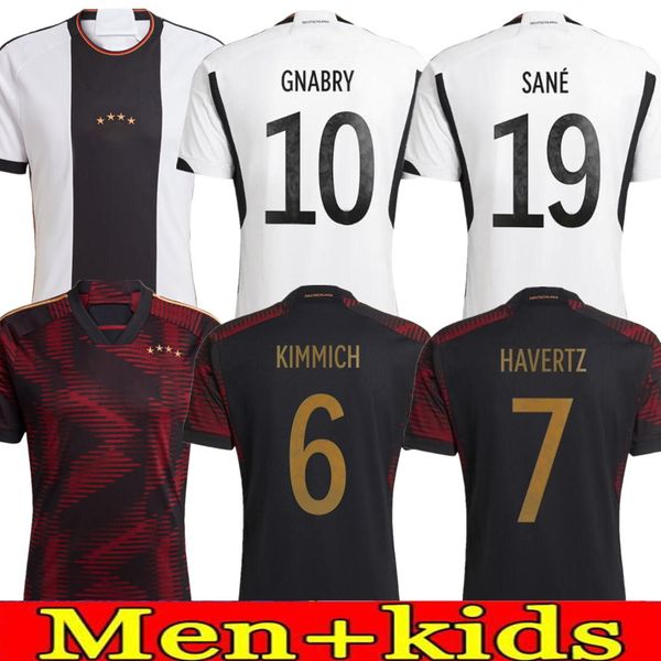 

22 23 germanies soccer jersey 2022 2023 hummels kroos gnabry werner sane reus muller kimmich football shirt maillot foot men kids jerseys ki, Black