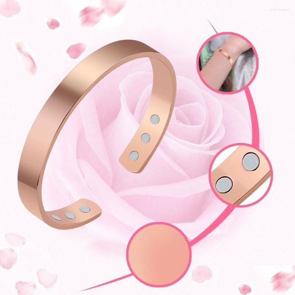 

bangle bangle pure copper energy magnetic bracelet healthy care arthritis therapy fashion jewelry wristbracelet for men women drop d dh6e5, Black