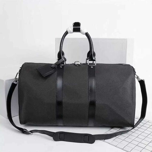

men designer bags duffle keepall bag women hand luggage travel bags men's pu leather handbags large crossbody totes 55cm