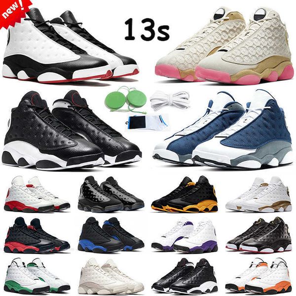 

13s atmosphere grey basketball shoes men women jumpman 13 chicago class of 2002 cap and gown navy french blue mens tr air jordas jorden shoe, Black