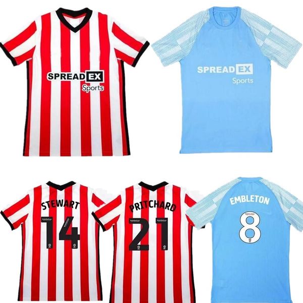 

2022 23 sunderland soccer jerseys stewart simms roberts amad 22 23 clarke dajaku embleton evans o'nien football shirt pritchard mens an, Black