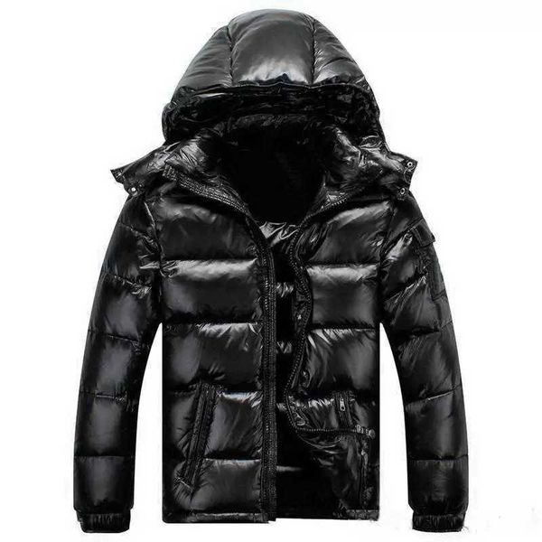 

202088 brands warm ski winter jacket men's designer coat embroidery jackets for men anorak padded parkas thick down jacket, Black