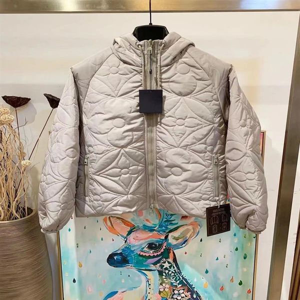 

man designers down clothes hoodie zipper letter two-sided cotton jacket mens winter coats sweaters men s clothing black 02332h