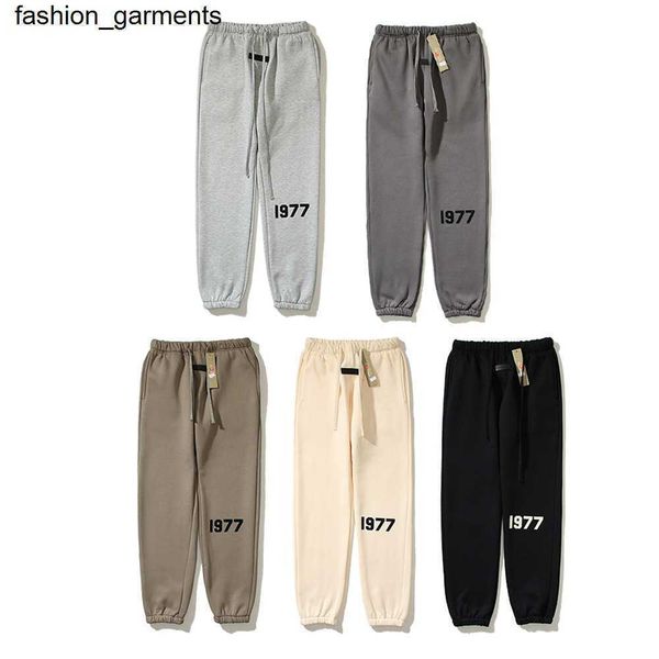 

designer double thread essential cotton pants casual leggings men women, Black
