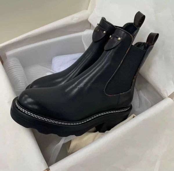 

ankle boots comabt boot lady booty martin booties elegant winter brand beaubourg black calfskin leather rubber lug sole famous party wedding