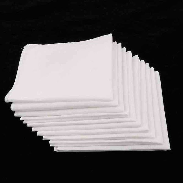 

40x washable cotton men's white handkerchiefs wedding bridal hanky reusable j220816, Blue;white