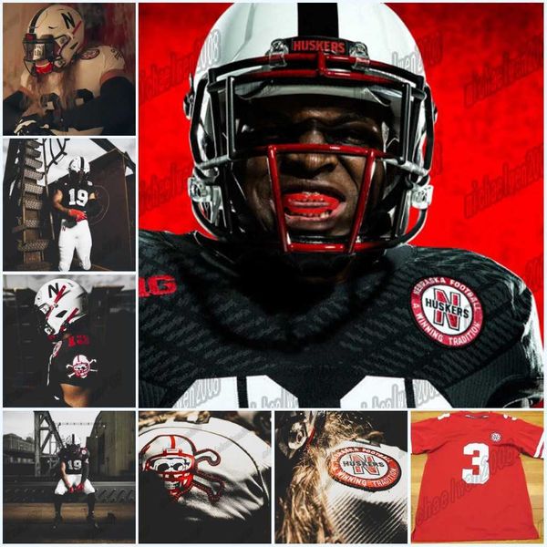 

miles 2020 barron nebraska cornhuskers jr. jared bubak zavier betts ty hahn broc douglass elliott brown ncaa college football jersey, Black