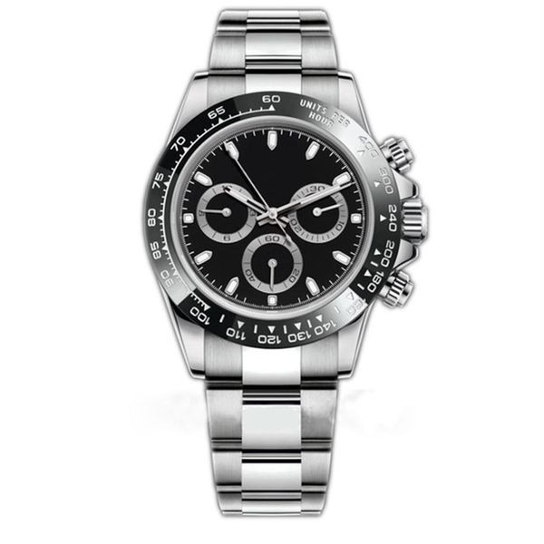 

mens watch 116500ln designer 2813 movement automatic sapphire wristwatch silver ceramic bezel 316l steel adustable fold190n, Slivery;brown