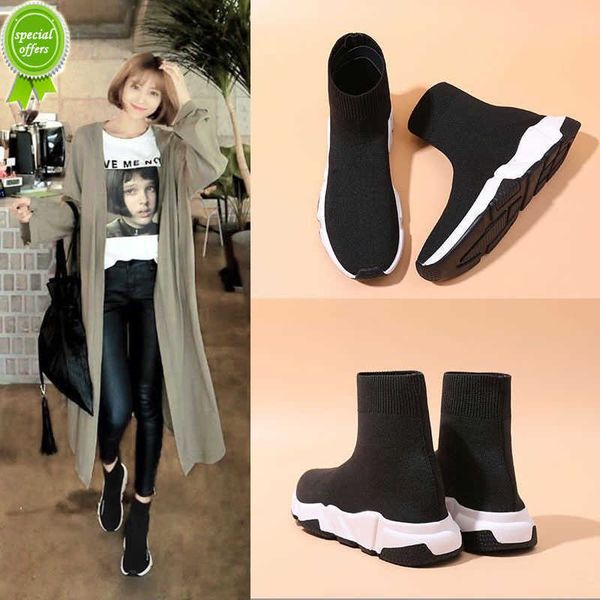 

speed trainers sock shoes comfortable fashion slip-on boots colorful sport running casual shoe stretch triple black platform women men sock