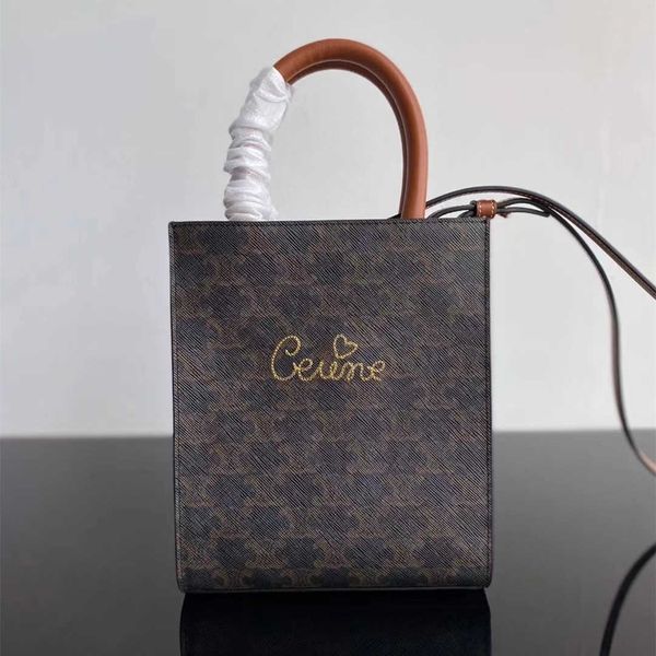 

lisa's same triomphe cabas triumphal arch old flower tote bag one shoulder love embroidery handbag