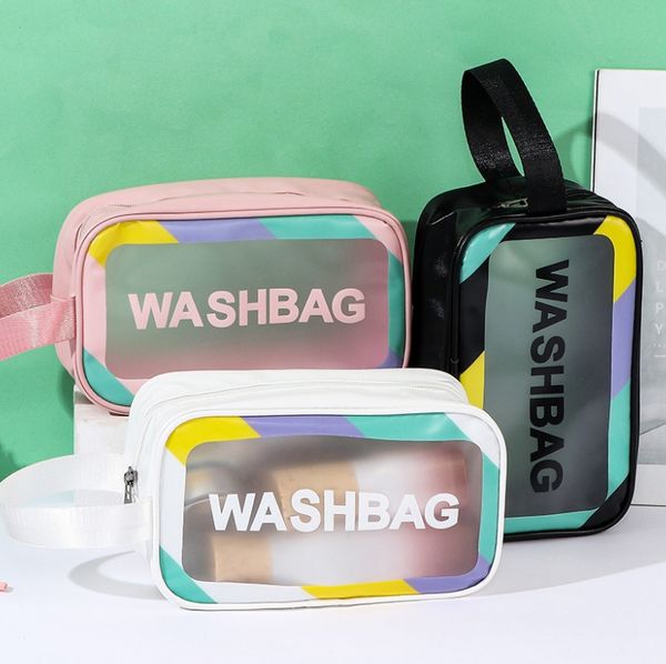 

travel pvc cosmetic bags women zipper makeup bags large capacity organizer bath wash make up tote handbags case