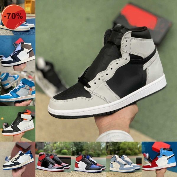 

jumpman 1 1s high sports basketball shoes men women fragment bio hack shadow 2.0 bred patent electro orange hyper royal dark mocha