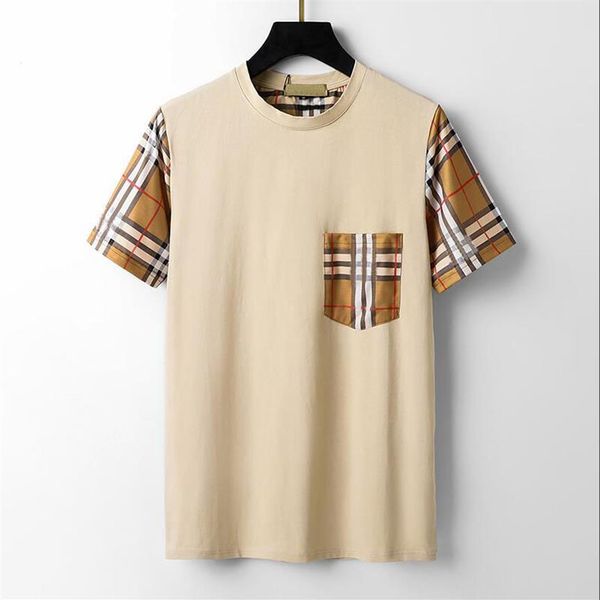 

designer tide mens t shirts chest letter laminated print short sleeve high street loose oversize casual t-shirt 100% pure cotton t242h, White;black