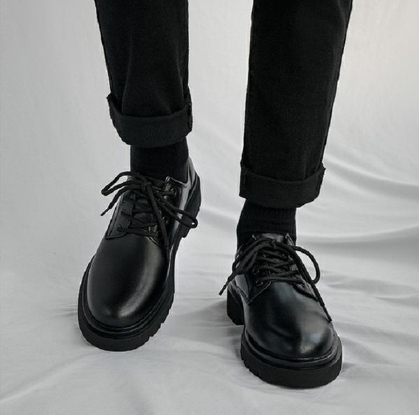 

new style mens dress sneakers women mens leather trainer shoe black grey sneakers with box 036