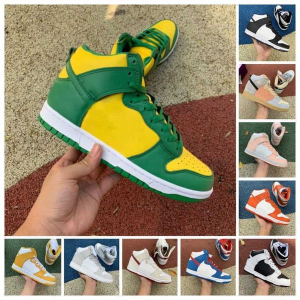 

boots designer dunks high mens women casual shoes panda red game royal chicago active fuchsia fragment aluminum vast grey sbdunk unc, Black