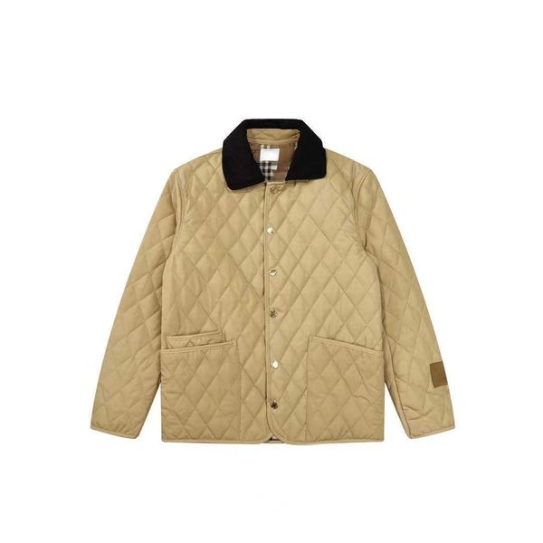 

bb mens down jacket lapel parka coat bur designer jackets men business casual down coats winter warm windbreaker, Black