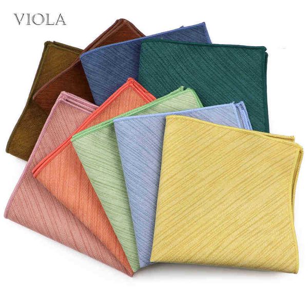 

beautiful color orange blue solid hankie 23cm soft thick polyester handkerchief men suit pocket square wedding party gift accessory j220816, Blue;white