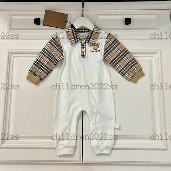 

brand designer baby rompers 2022 newly high-end little babies jumpsuits cotton material clothing size 55-90cm, Blue