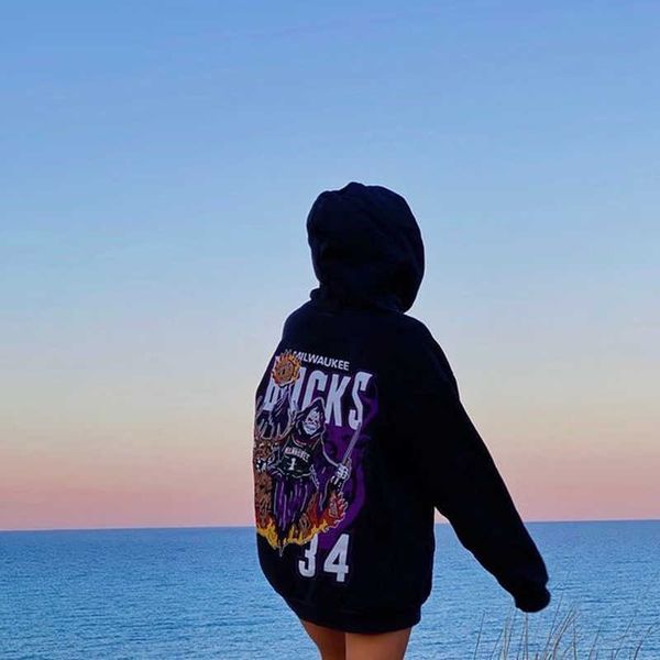 

men's hoodies sweatshirts high street warren lotas 30 basketball warm hooded mens womens fashion streetwear pullover loose cloth, Black