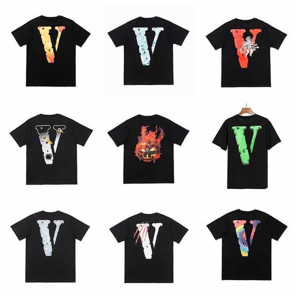 

men's t-shirts fashion short sleeve large loose casual round neck printed for men and women same style high street summer short, White;black