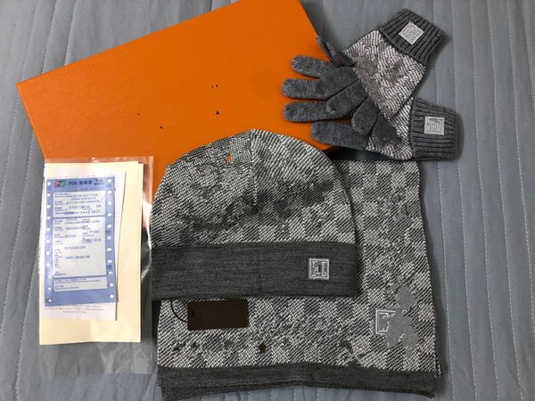 

fashion wool trend hat scarf set luxury acne hats men and women fashions designer shawl cashmere scarfs gloves suitable for winter, Blue;gray