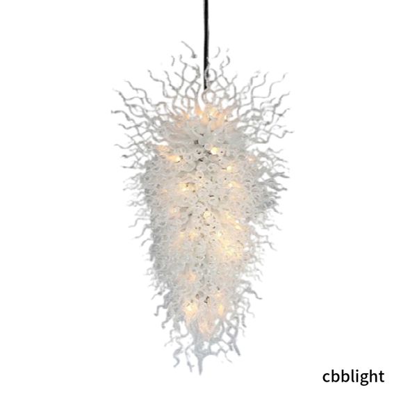 

novelty lighting romantic luminaires pendant lamps handmade blown glass chandelier light with led bulbs white ceiling decorative for l lobby