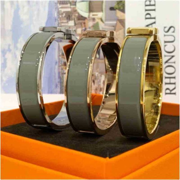 

66sbangle 2023 gold charm bracelet stainless steel charm for women jewelry designer h bangles orange color enamel fashion gifts, Black