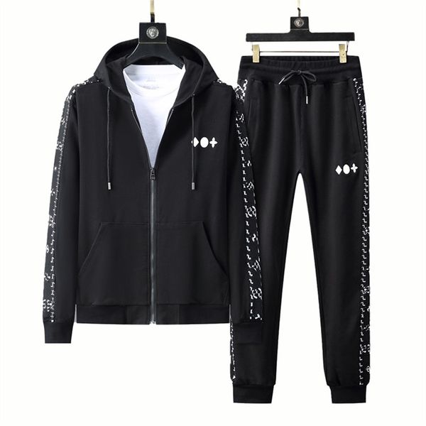 

mens womens designer tracksuits football tracksuit sweatshirt suit jacket classic letter printing zipper coat casual essential winter long s, Gray