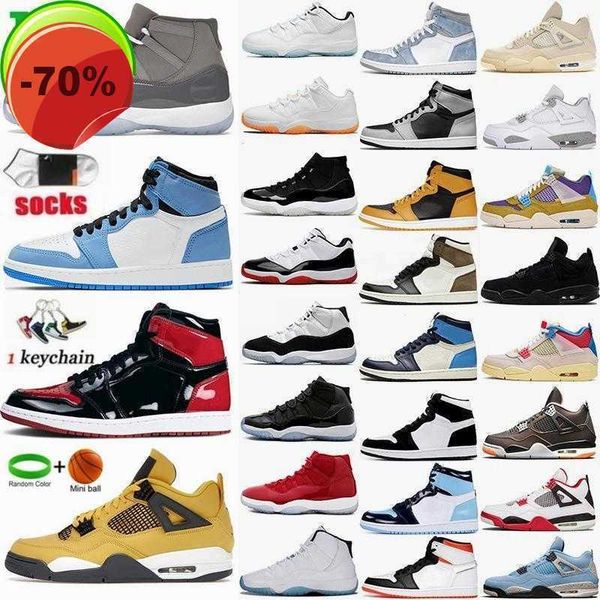 

man s 1 basketball shoes 1s university blue bred patent mocha jumpman 4 4s shimmer white oreo lightning black cat 11 11s cool grey mens j
