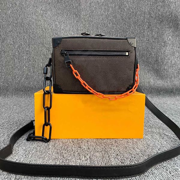 

new shoulder genuine leather bags for women handbag brand 2022 designer handbags black chain tote box shape shoppers crossbody messenger