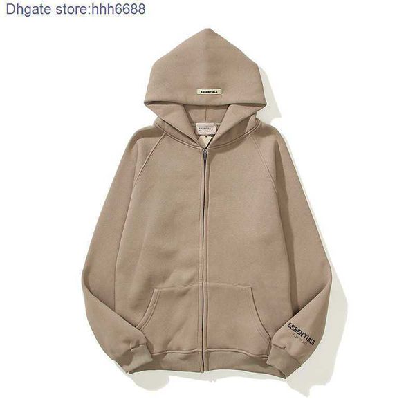 

okm5 men's and women's hoodies sweatshirts 2022 fashion brand essential new style feel double thread zipper hooded sweater loose t, Black